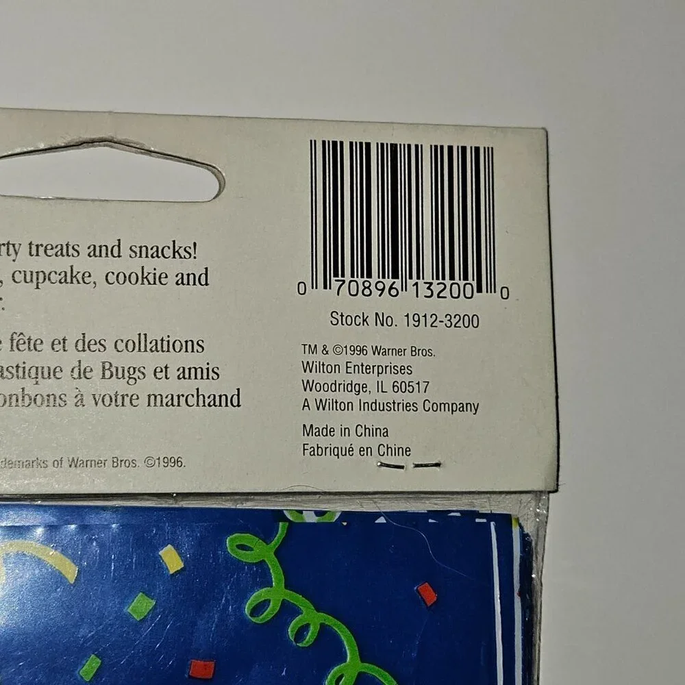 VTG NOS Looney Tunes Party Favor Treat Bags Ties (40 pk) Wilton Bugs Taz Daffy